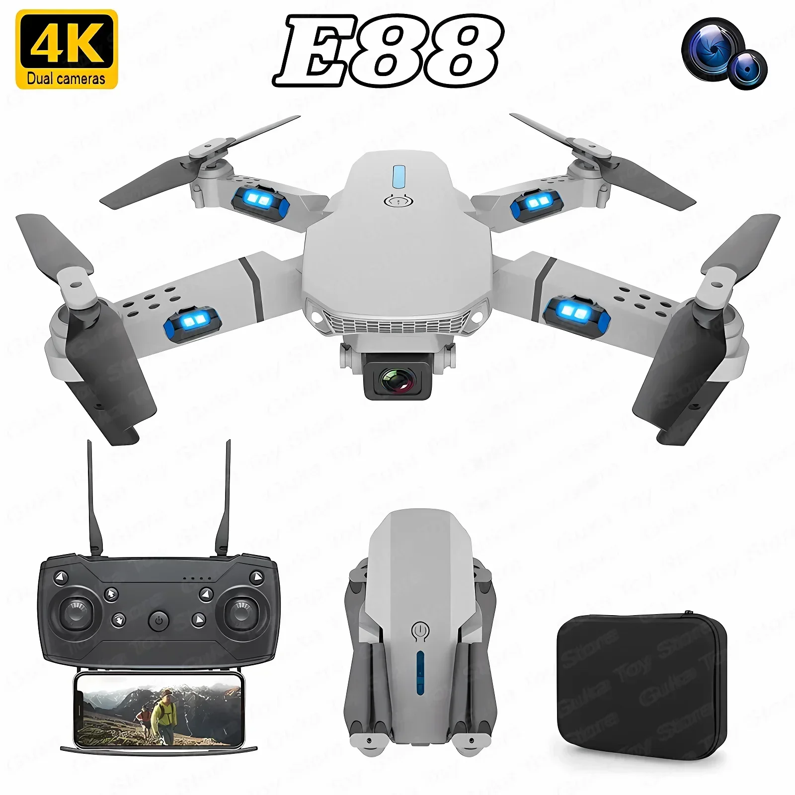 E88 Pro WIFI FPV Drone Wide An - Drone Camera Professional ulasan dan harga